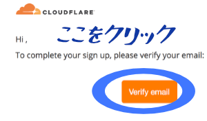 cloudflareのメール登録