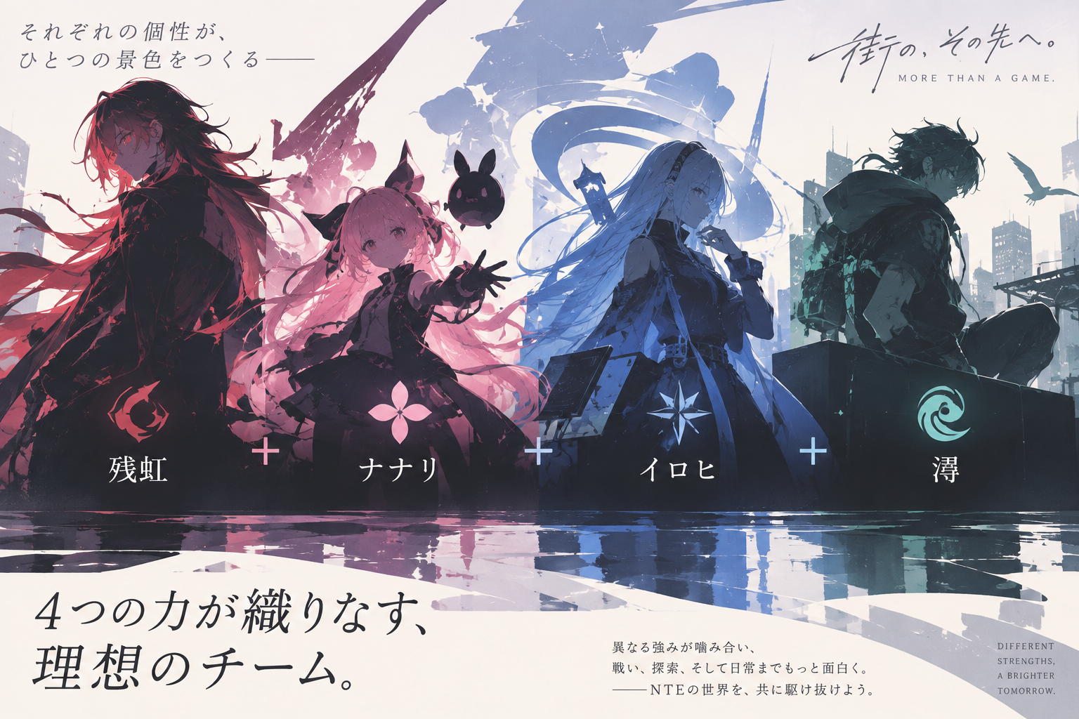 二本の攻撃ルートが交差し、それぞれの出場時間を示すしろくまの抽象画像
