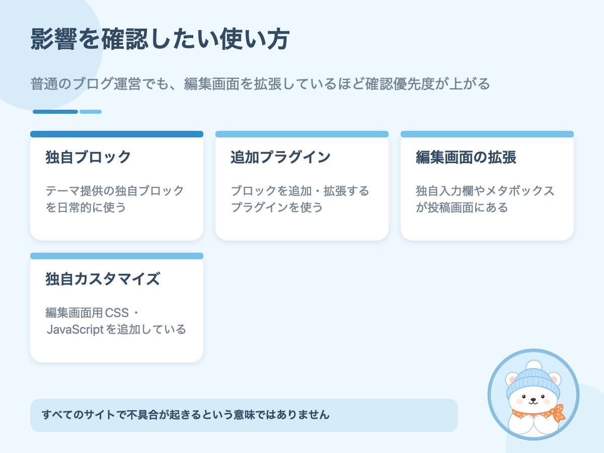 WordPress 7.1のiframe化で確認したいブログの利用ケース